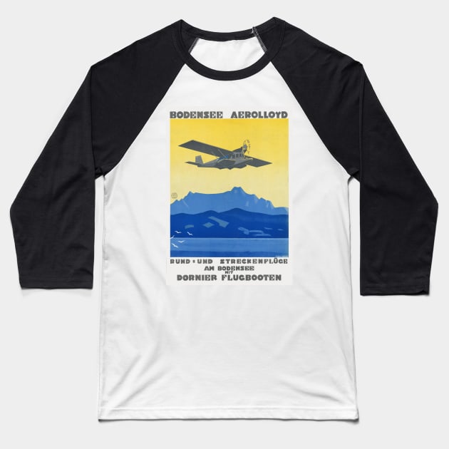 Bodensee Aerolloyd Vintage Poster 1925 Baseball T-Shirt by vintagetreasure